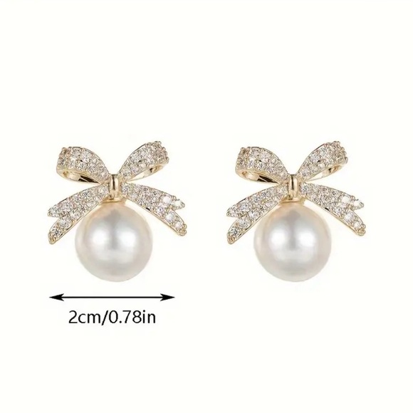 Bohemian Crystal Pearl Earrings - Picture 5 of 5